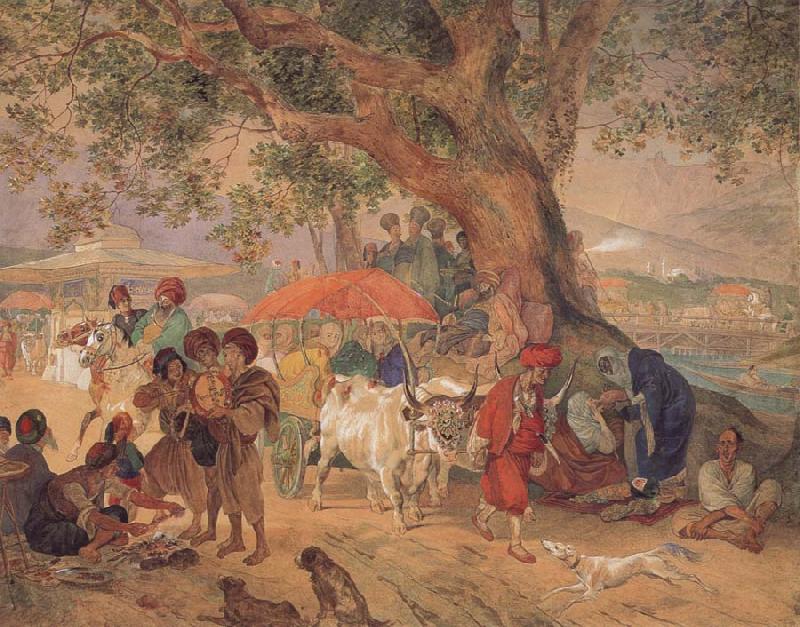 Karl Briullov A Break in the Journey,Near Constantinople china oil painting image